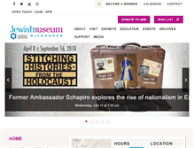 Tablet Screenshot of jewishmuseummilwaukee.org